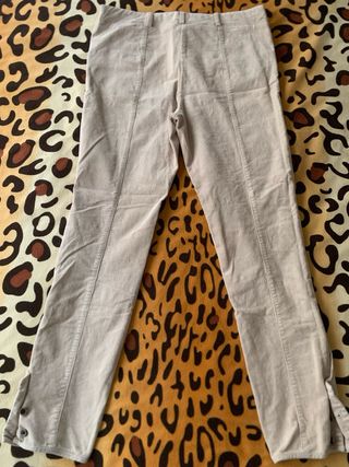 Pantalón micropana elástico beige