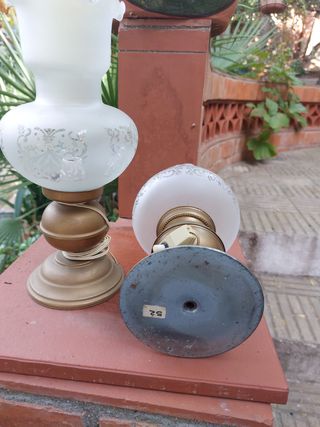 Lámparas Vintage Doradas y Transparentes