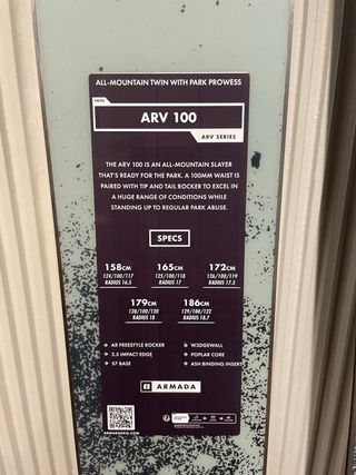 Esquís Armada ARV 100 ¡Nuevos!