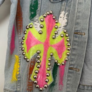 Cazadora vaquera customizada Y2K