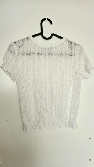 Top punto Bershka blanco