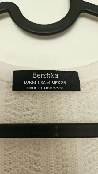 Top punto Bershka blanco