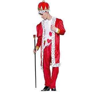 Disfraz Rey Corazones Talla Única Adulto - Traje