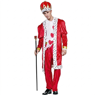 Disfraz Rey Corazones Talla Única Adulto - Traje