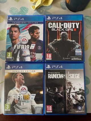 PS4 con mando y 4 juegos Cables HDMI incluidos