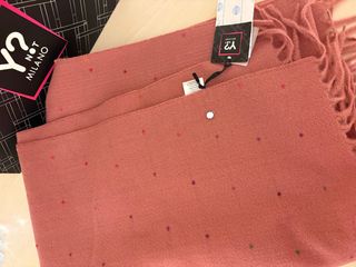 Sciarpa YNot? Milano rosa pois colorati