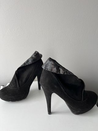 Botines tacón negros talla 37