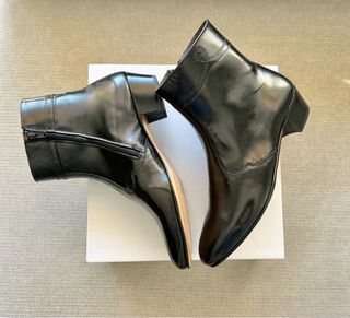 Botin hombre piel vestir negro tacon cubano