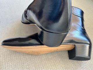 Botin hombre piel vestir negro tacon cubano