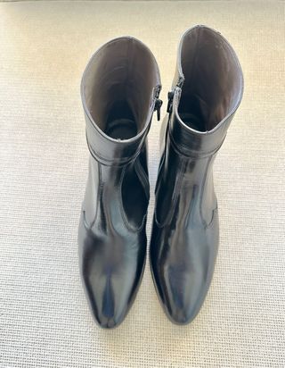 Botin hombre piel vestir negro tacon cubano