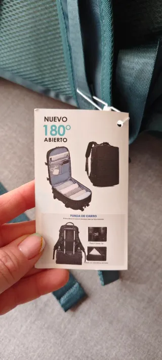 Mochila de cabina color verde azulado