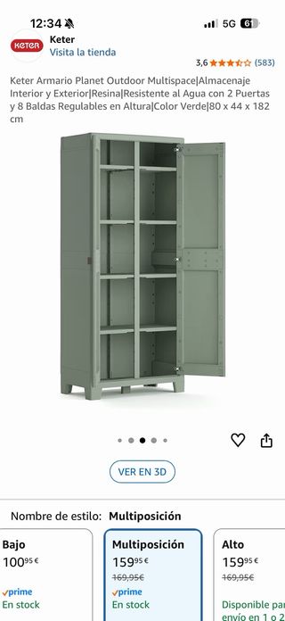 Mueble de resina para exterior