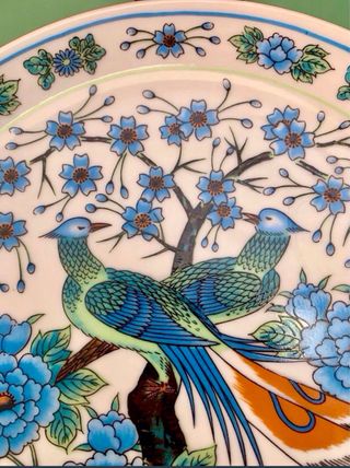 2 PLATOS DE PORCELANA CHINA CON AVE FENIX