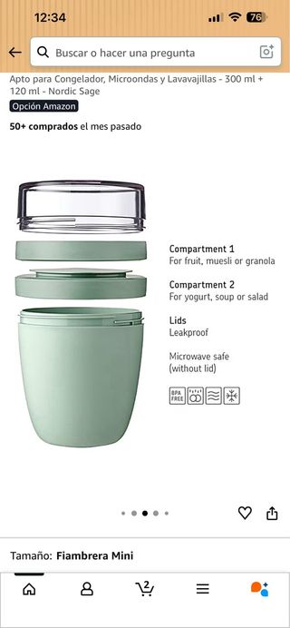 Mepal Fiambrera Ellipse Mini Yogur Muesli