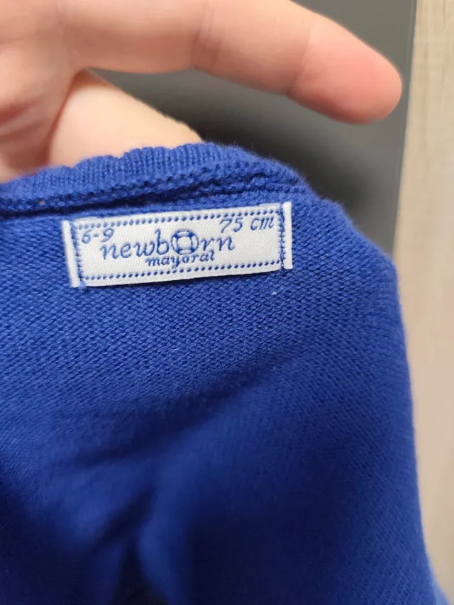 Vestido de fiesta bebé azul y blanco evento