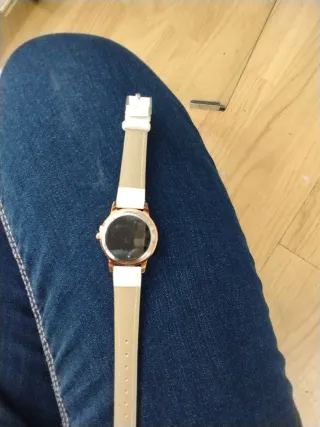 Reloj Stitch blanco y rosa