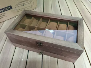 SONGMICS Caja Relojes 12 Ranuras Marrón