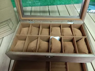 SONGMICS Caja Relojes 12 Ranuras Marrón