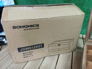SONGMICS Caja Relojes 12 Ranuras Marrón