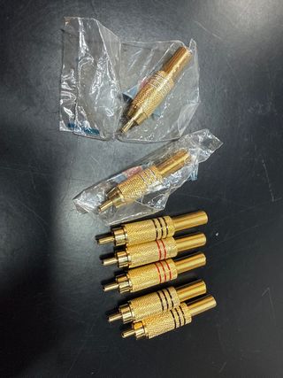Conectores RCA Macho Dorados (para soldar)
