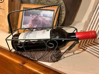 Botellero rústico de mesa