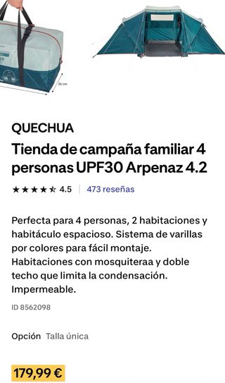 Tienda de campaña Arpenaz Family 4.2