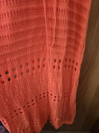 Vestido largo naranja crochet