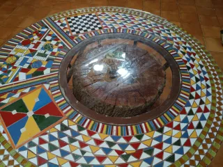 Mesa Mosaico Cerámica Pie Encina Rued