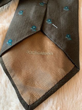 Corbata DOLCE & GABBANA Seda Marrón - MADE ITALY