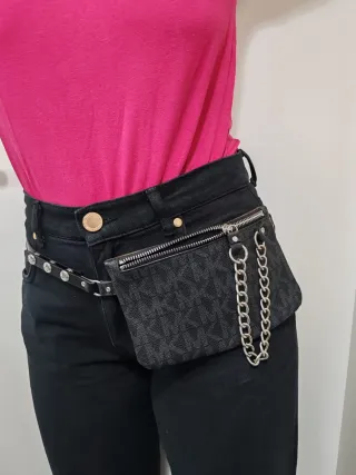 Marsupio Michael Kors nero e argento