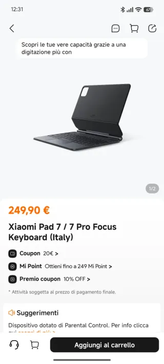 Xiaomi Pad 7 256GB + Tastiera Focus