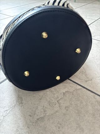 Borsa secchiello vera pelle animalier