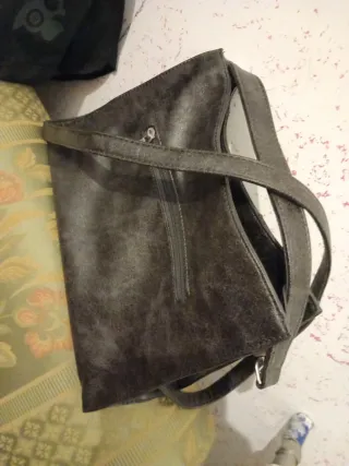 Borsa donna grigia con zip