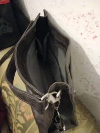 Borsa donna grigia con zip