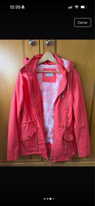 Parka coral mujer