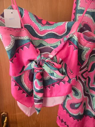 Conjunto top y pantalón estampado