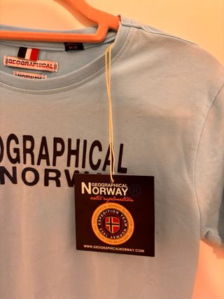 Camiseta Geographical Norway Azul Talla M