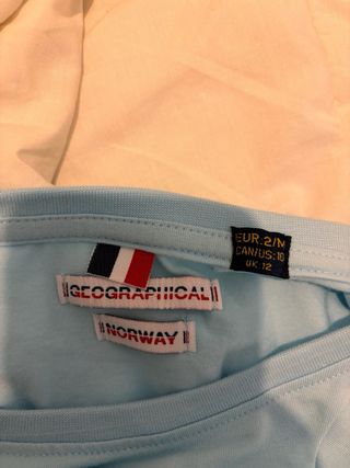 Camiseta Geographical Norway Azul Talla M