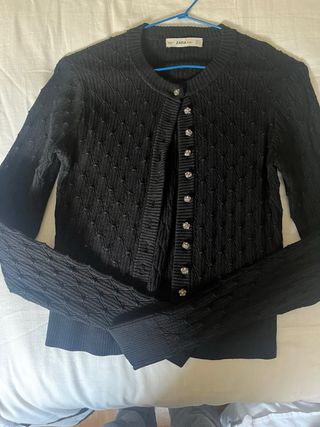 Chaqueta punto mujer, botones joya