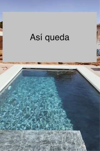 Azulejo porcelánico piscina efecto piedra turquesa