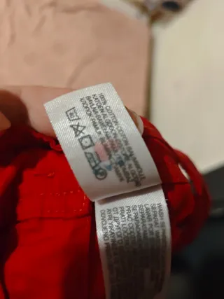 Vestido bebé rojo/blanco cuadros vichy C&A - 6/9m