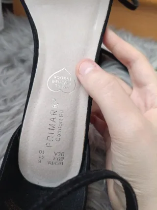 Sandalias negras tacón bajo talla 41