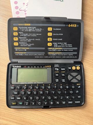 Agenda Digital Casio SF-4600BX 64KB Vintage