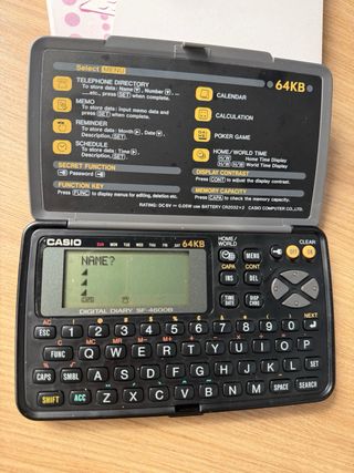Agenda Digital Casio SF-4600BX 64KB Vintage