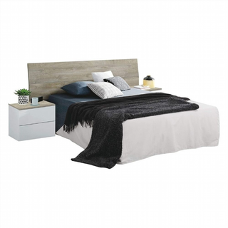 Cabecero Y 2 Mesitas De Noche. Roble Alaska/Blanc