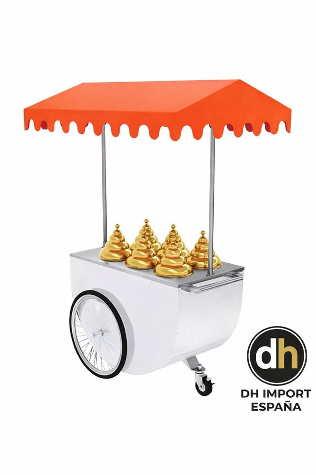 Carrito de Helados con Toldo Naranja