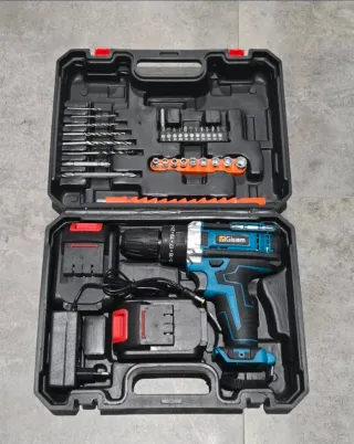 Taladro Gisam con maletín y accesorios