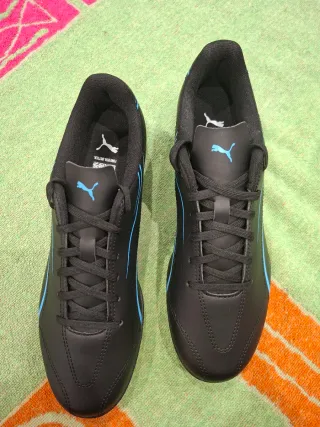 Zapatillas Puma Fútbol Negras y Azules
