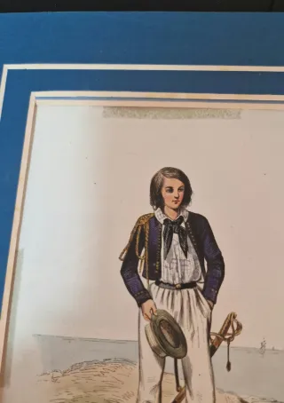 2 litografie con doppio passpartout del XIX secolo.