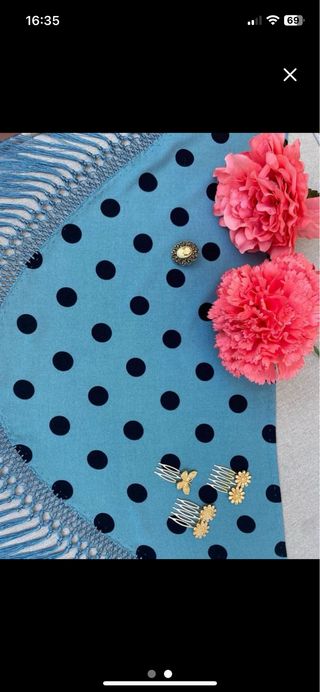 Mantoncillo Flamenca Lunares per adulti e bambini